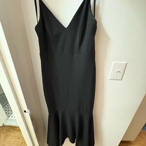 AQUA Asymmetric Flounce Cocktail Dress